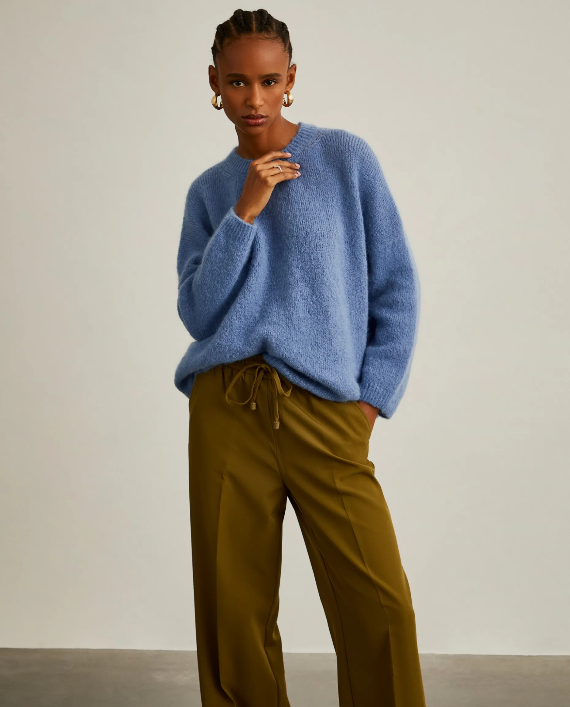 Camisola mistura de lã mohair