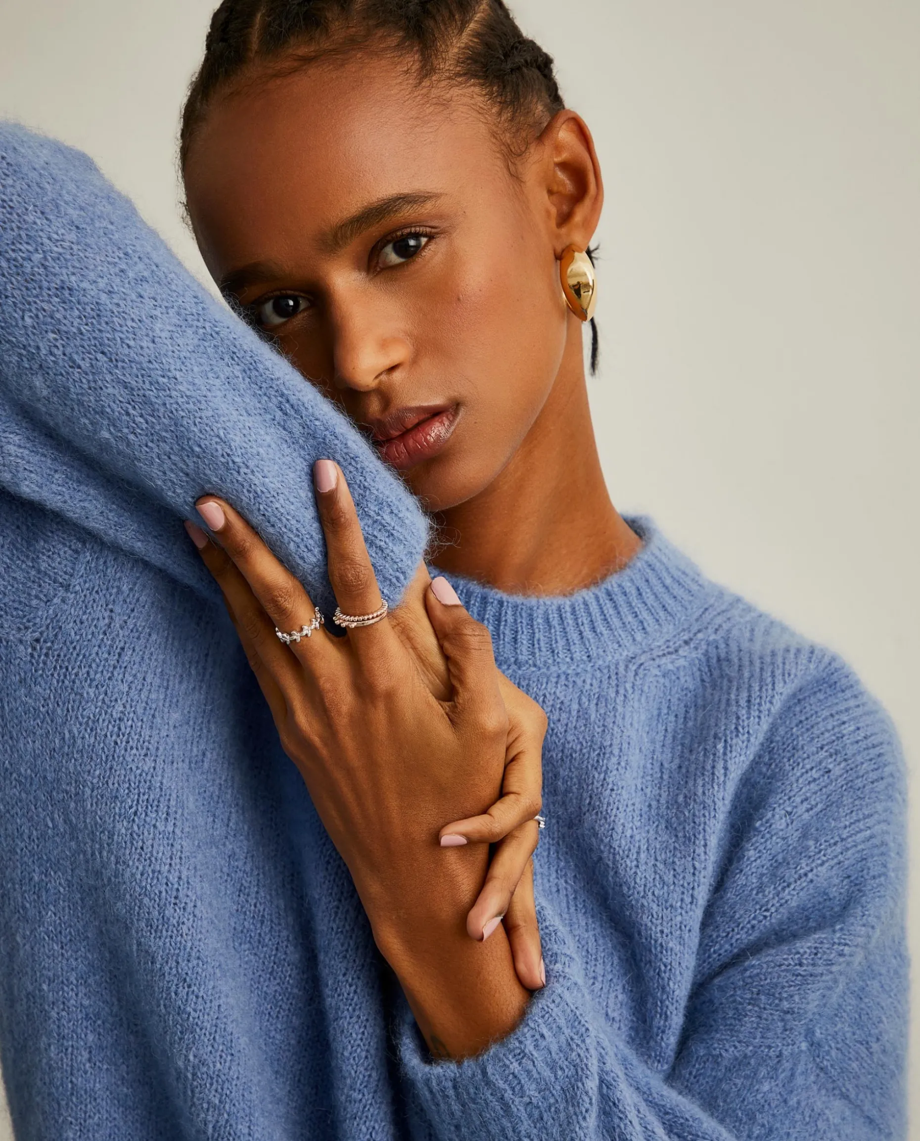 Camisola mistura de lã mohair