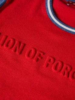 Camisola tricolor com logotipo