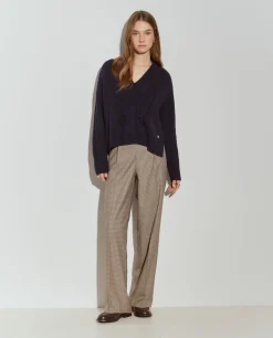 Camisola tricotada com lã e caxemira