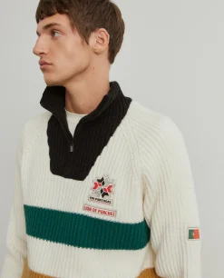 Camisola tricotada às riscas Lion x FDI