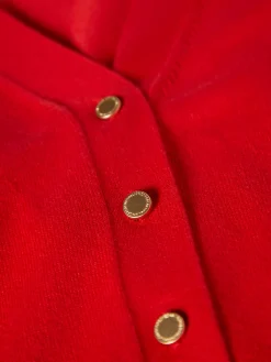 Cardigan clássico com botões em contraste