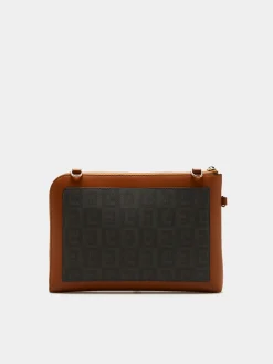 Carteira a tiracolo com monograma