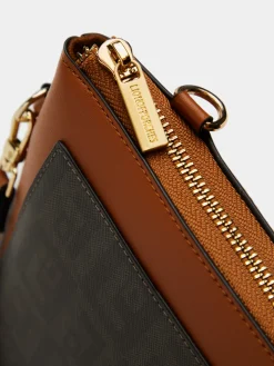 Carteira a tiracolo com monograma