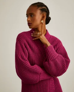 Casaco aberto de malha tricotada