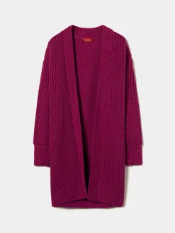 Casaco aberto de malha tricotada