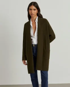 Casaco aberto malha tricotada