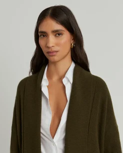 Casaco aberto malha tricotada