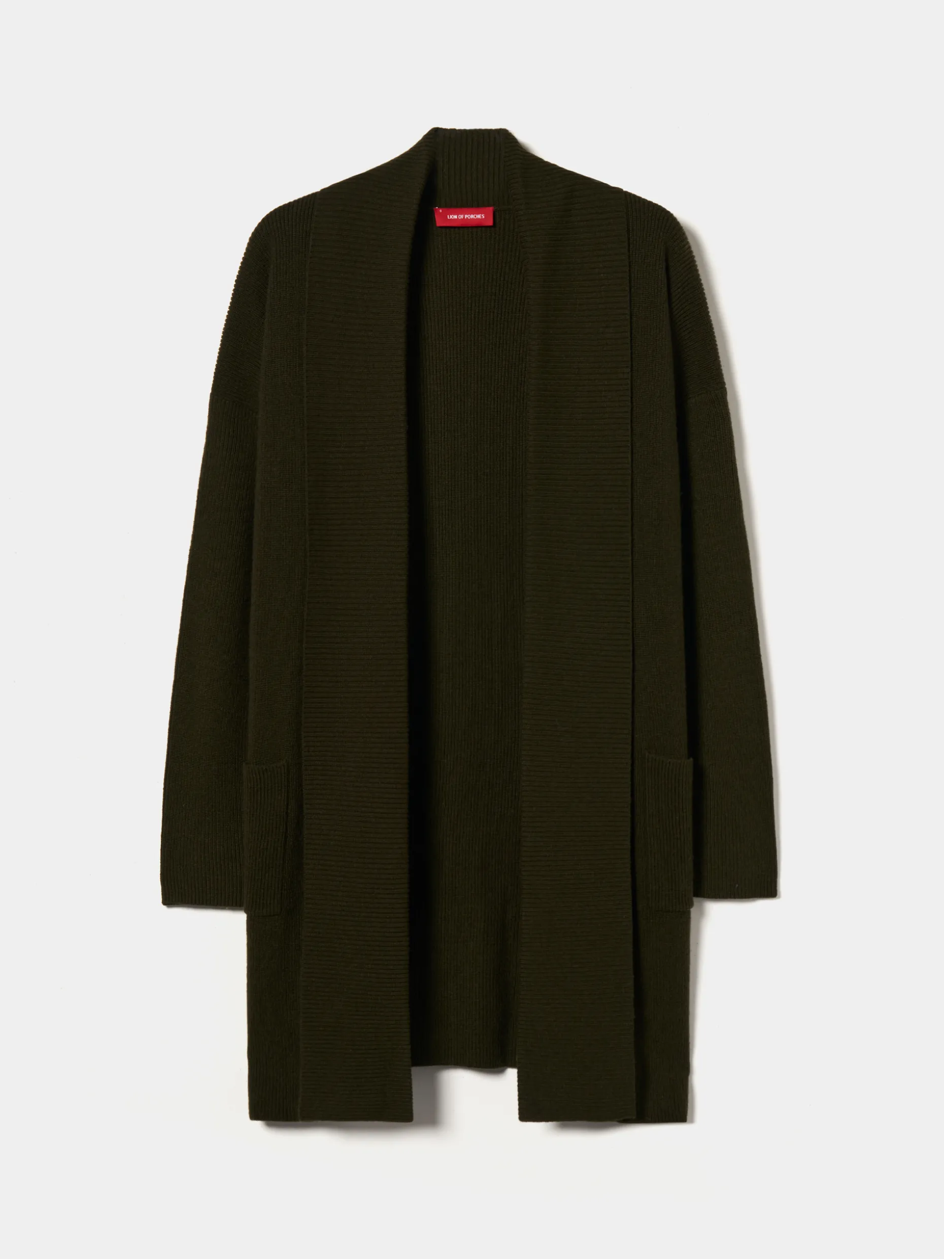 Casaco aberto malha tricotada