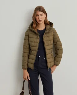 Casaco acolchoado com capuz