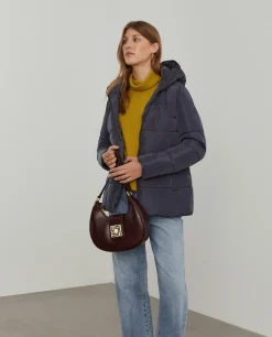 Casaco acolchoado com capuz