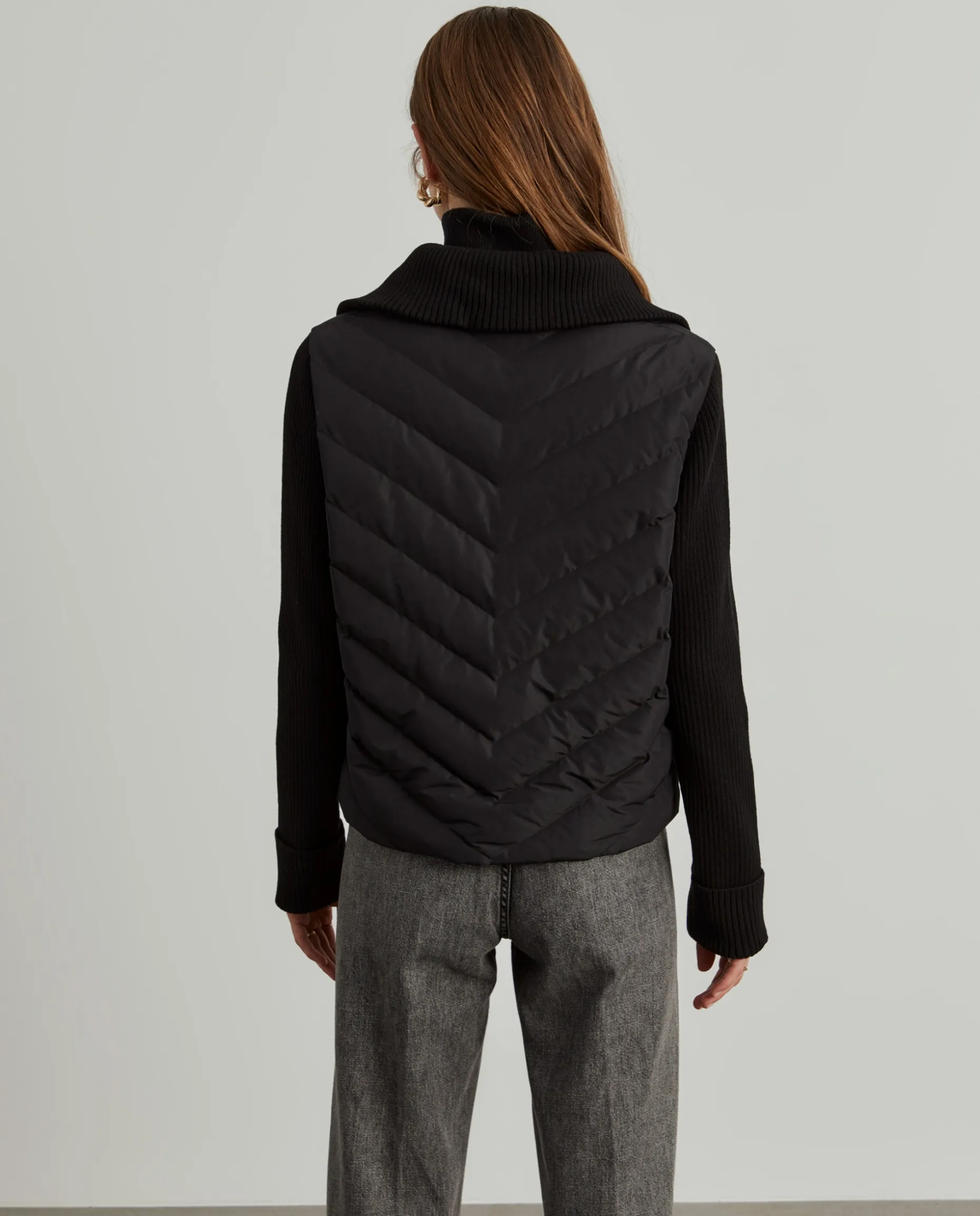 Casaco combinado acolchoado