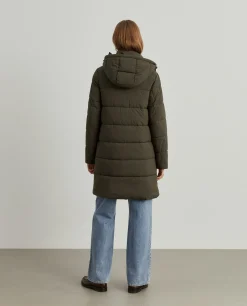 Casaco comprido acolchoado