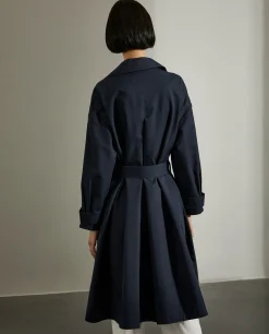 Casaco comprido de trespasse