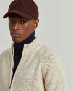 Casaco de malha bicolor em lã