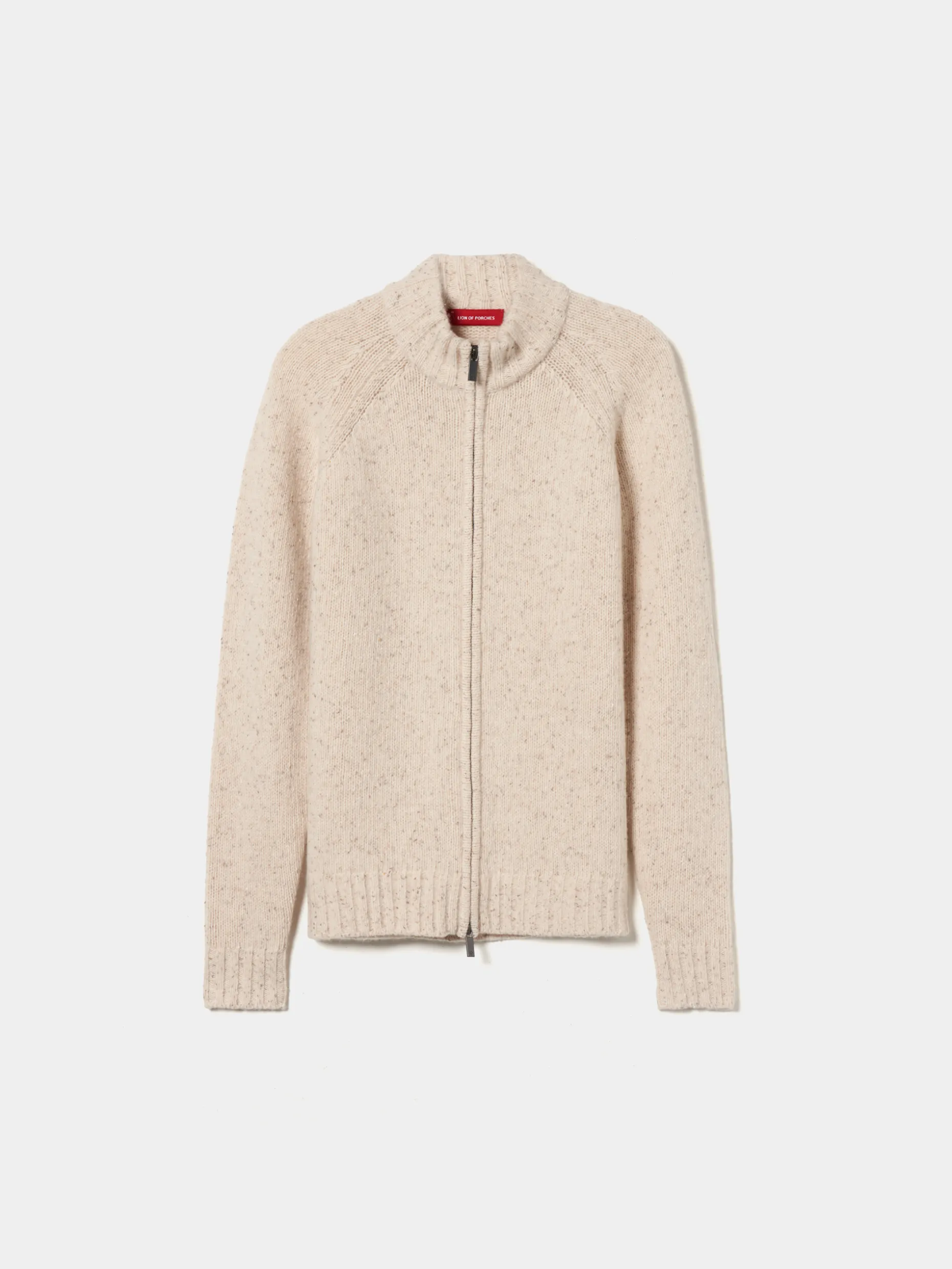 Casaco de malha bicolor em lã