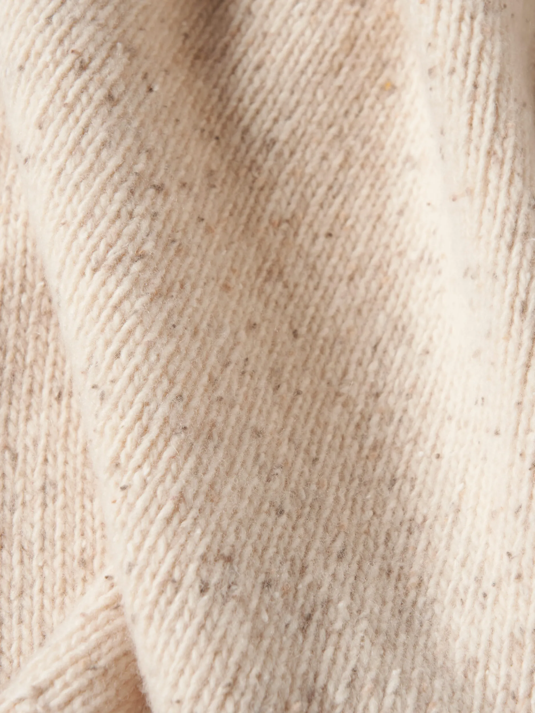 Casaco de malha bicolor em lã