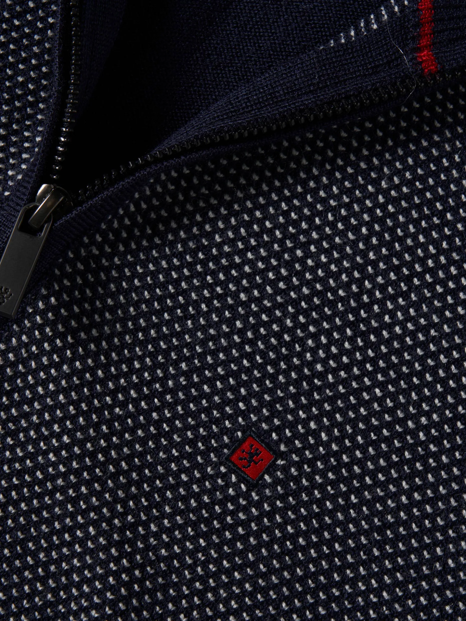 Casaco de malha bicolor lã merino