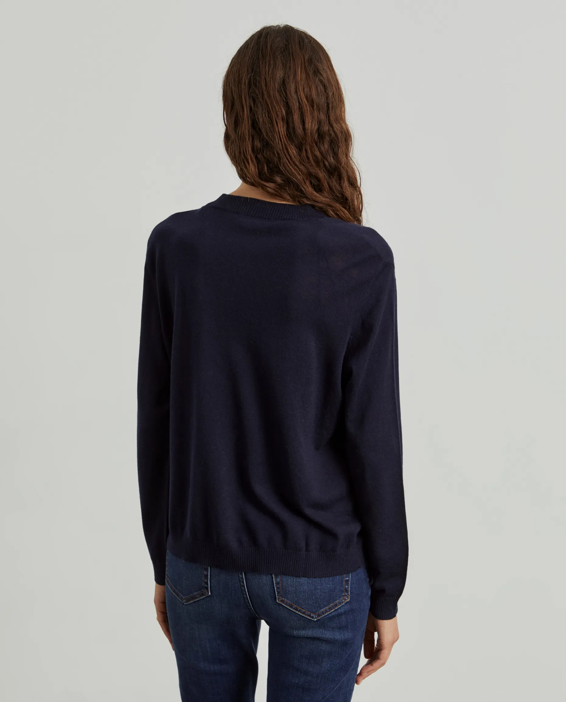 Casaco de malha básico com botões