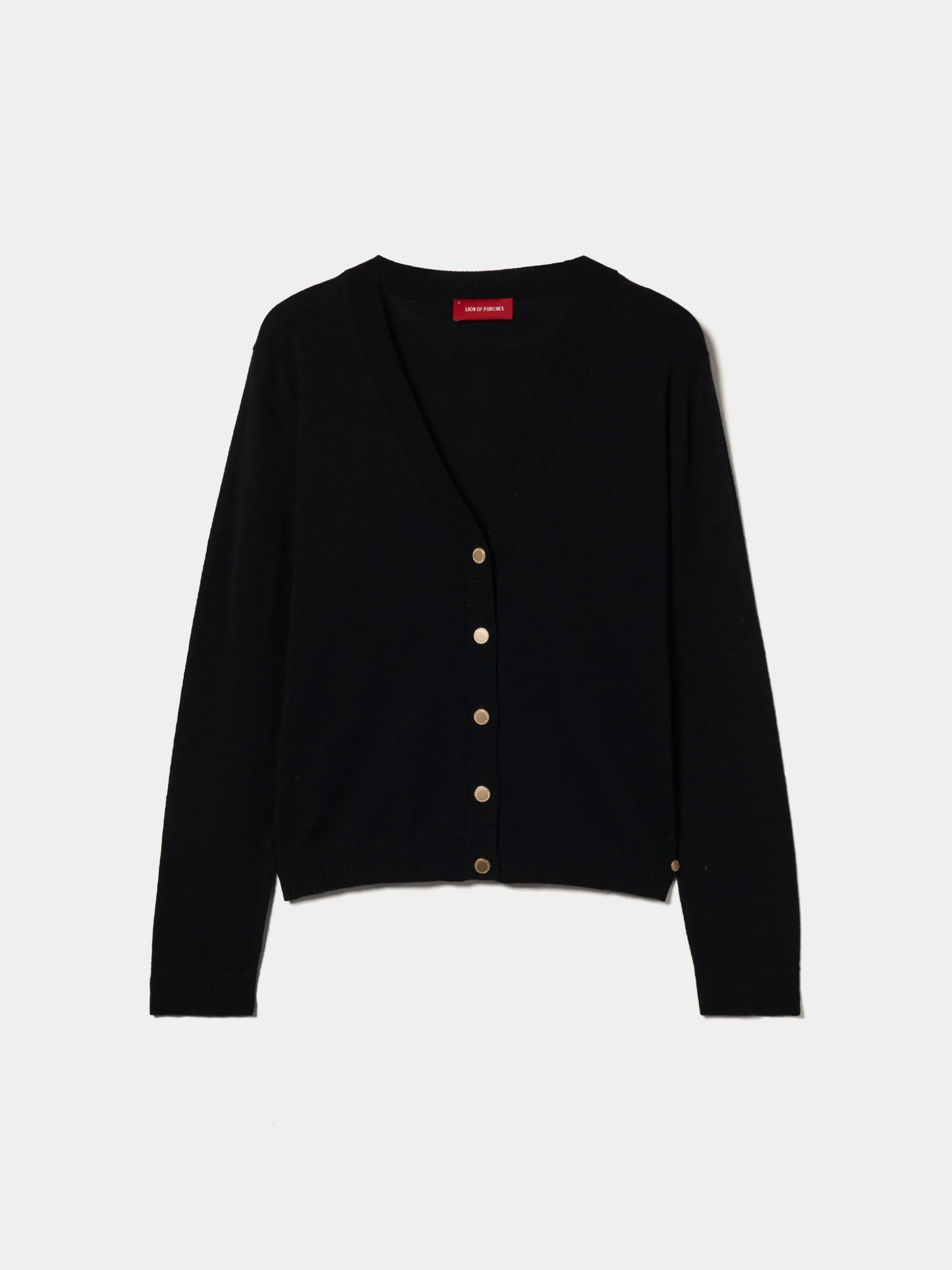 Casaco de malha básico com botões