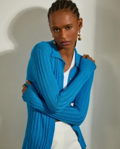 Casaco de malha canelada