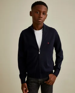 Casaco de malha com fecho