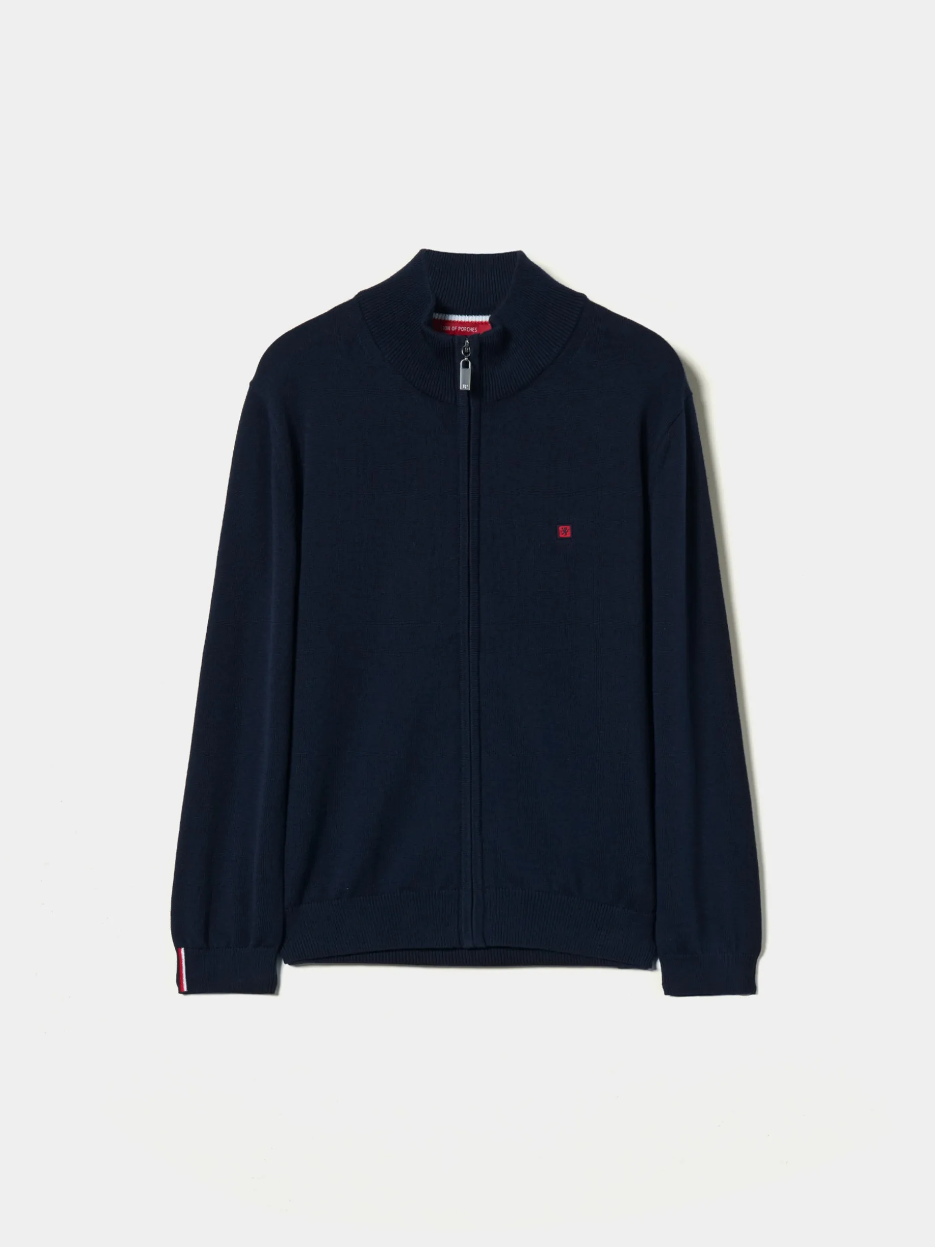 Casaco de malha com fecho