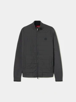 Casaco de malha com frente acolchoada