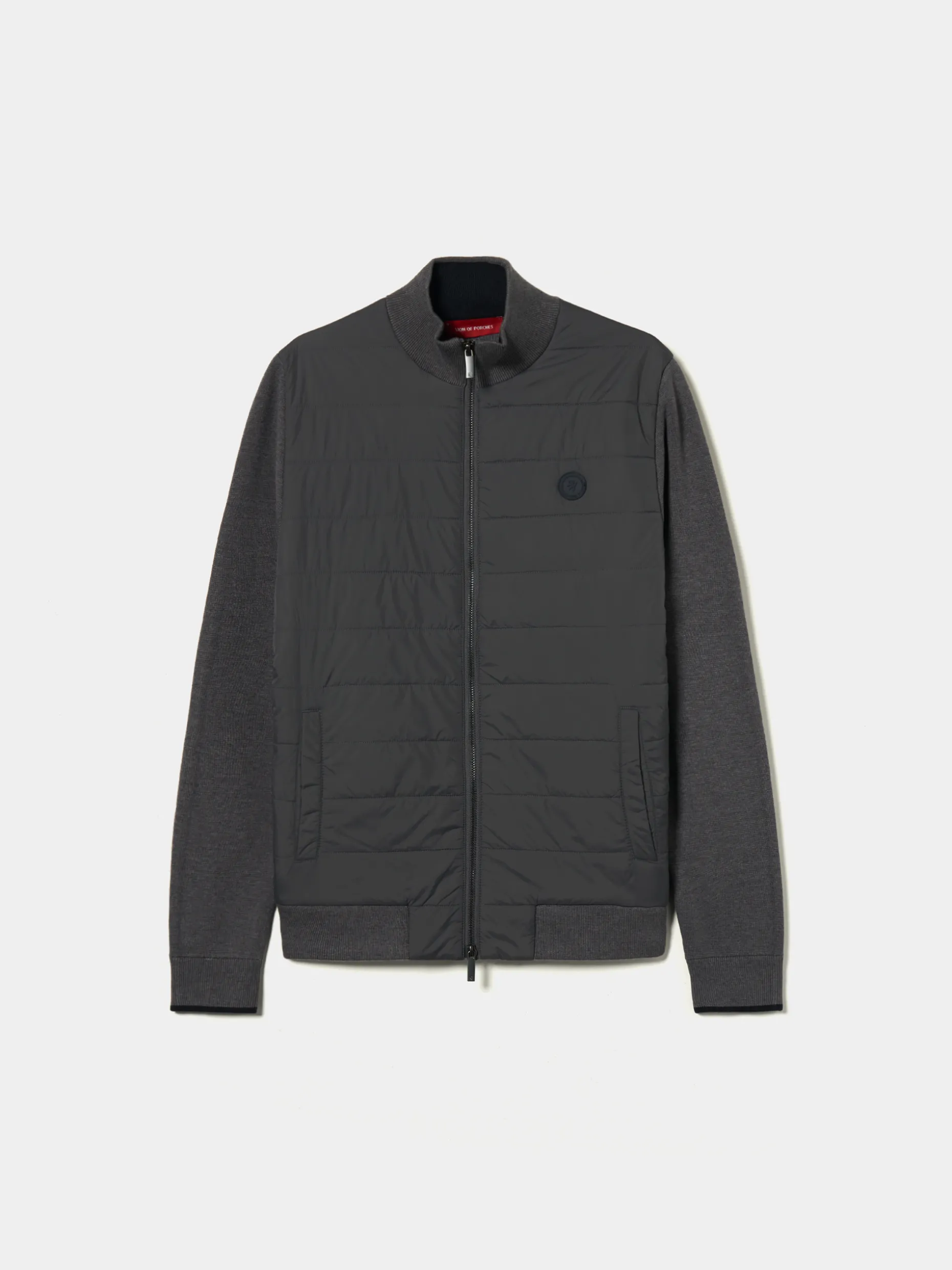 Casaco de malha com frente acolchoada