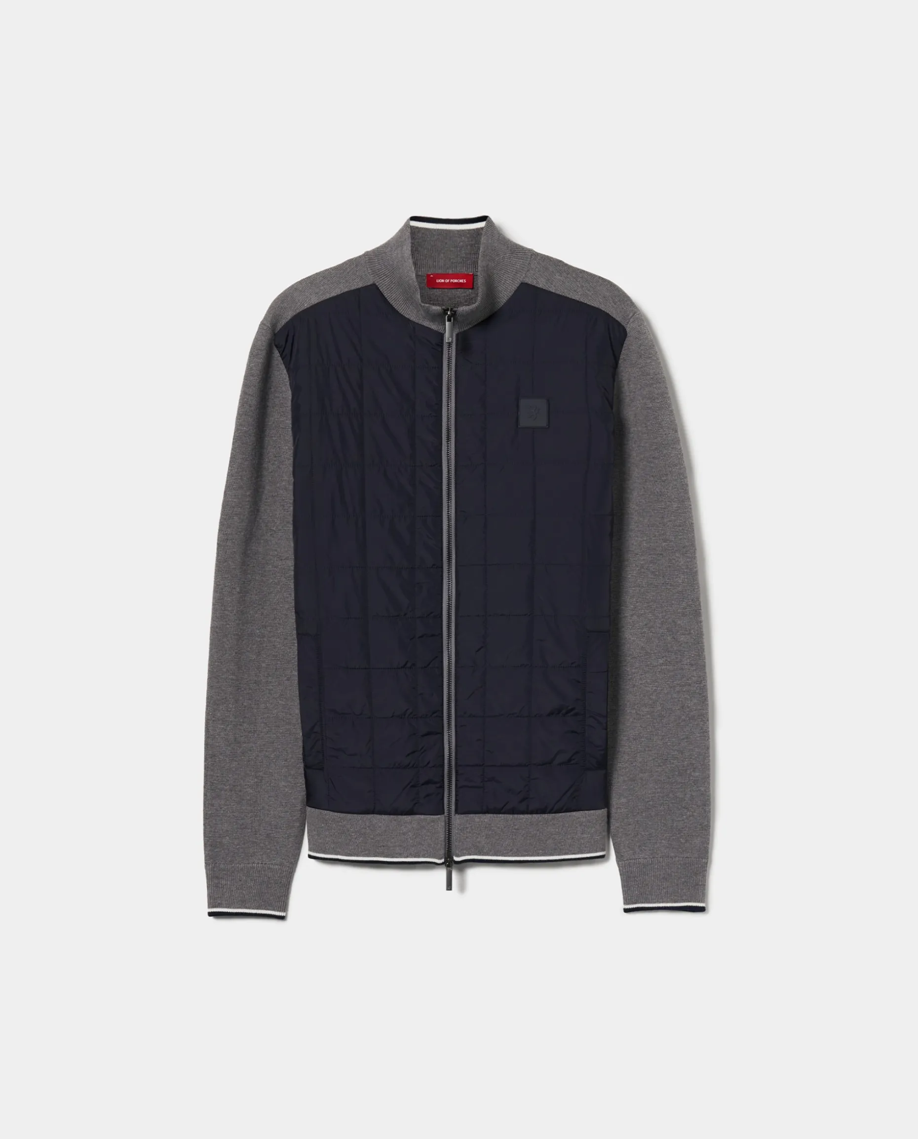 Casaco de malha com frente acolchoada