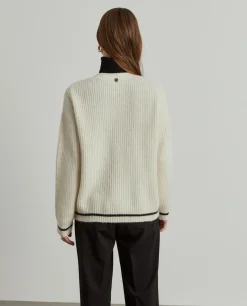 Casaco de malha com lã e mohair