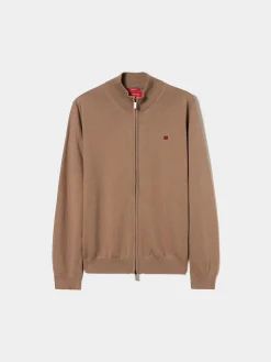 Casaco de malha em algodão e caxemira