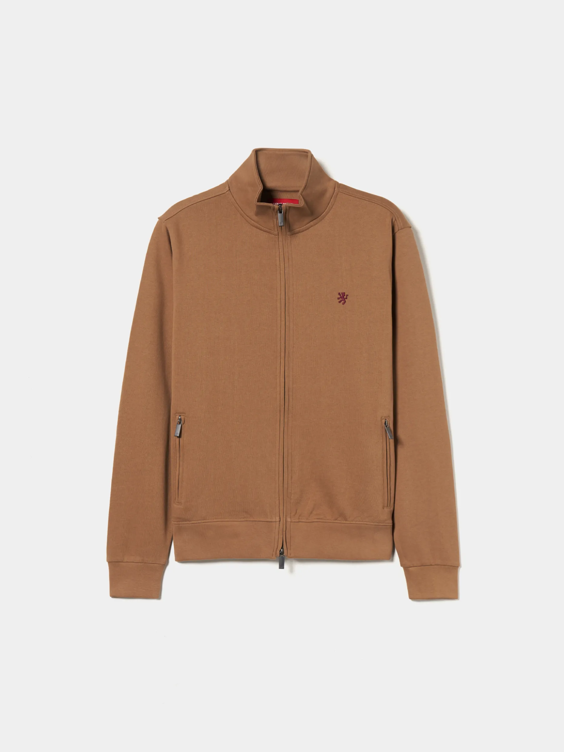 Casaco de malha em algodão gola alta