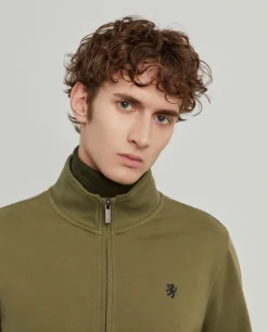 Casaco de malha em algodão gola alta