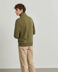 Casaco de malha em algodão gola alta