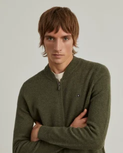 Casaco de malha em lã