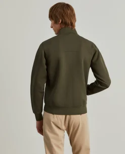 Casaco de malha texturizada com fecho