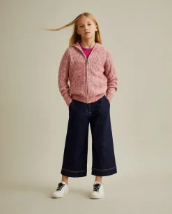 Casaco de malha tricotada com capuz