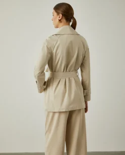 Casaco de trespasse com cinto