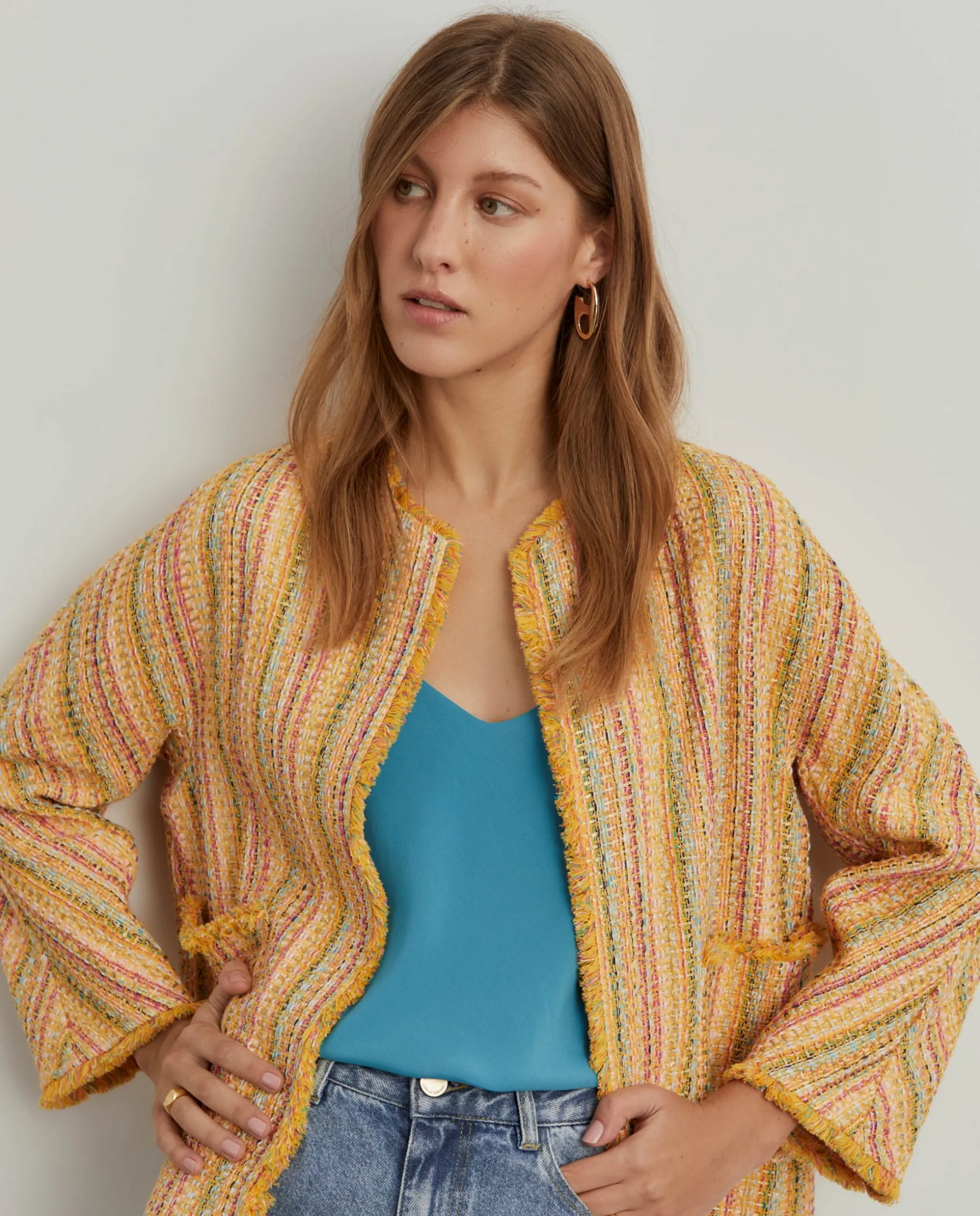 Casaco em Tweed Colorido