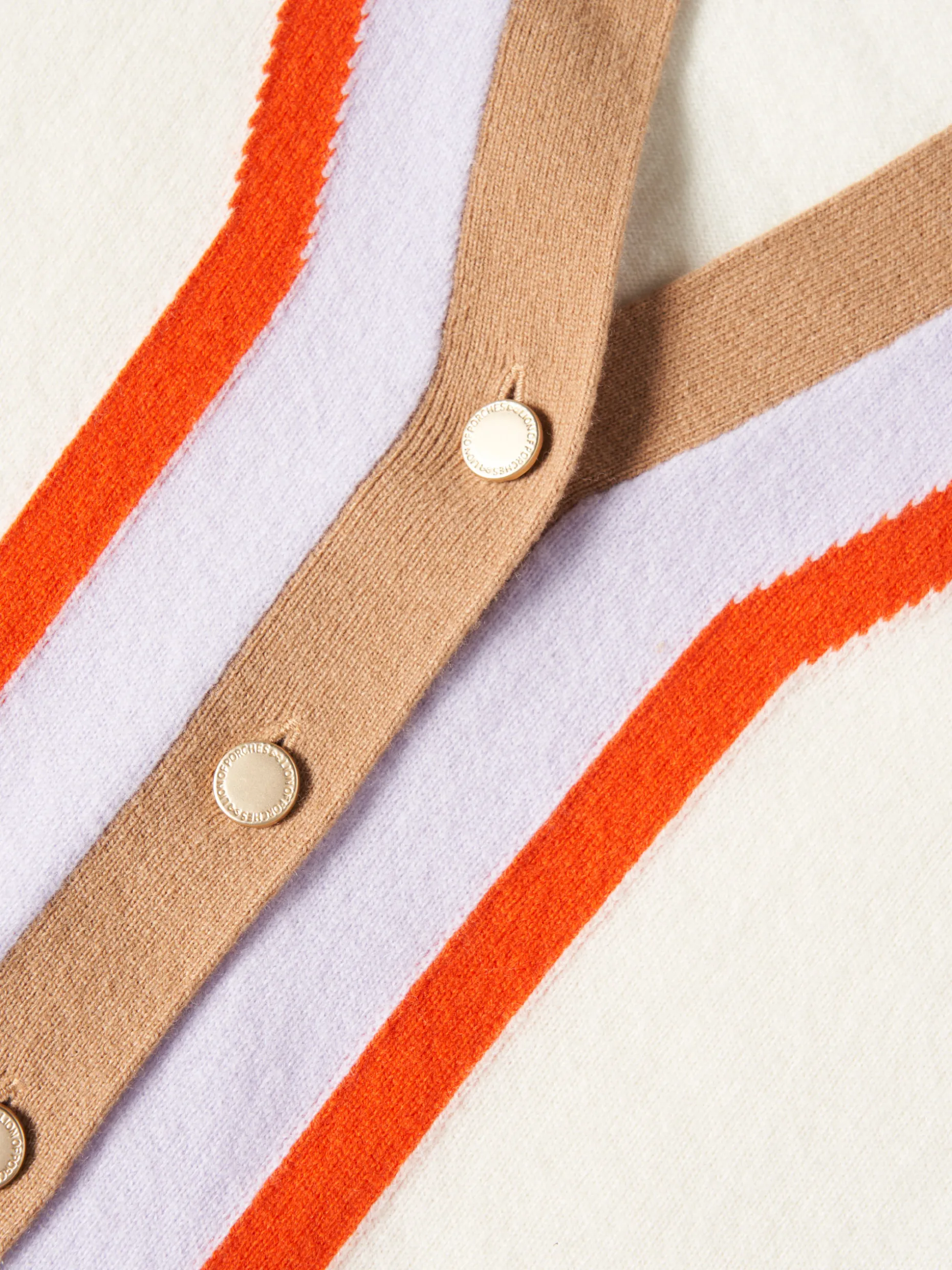 Casaco malha às riscas em lã