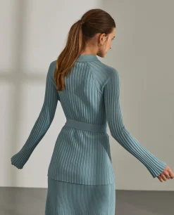 Casaco para mulher estruturado com cinto