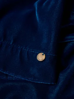 Casaco veludo com cinto