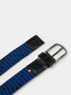 Cinto com entrançado elástico bicolor