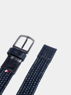 Cinto entrançado em pele