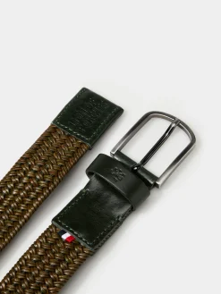 Cinto entrelaçado em pele