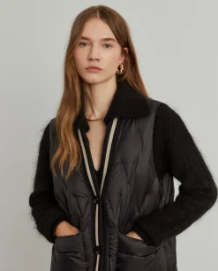 Colete acolchoado com bolsos