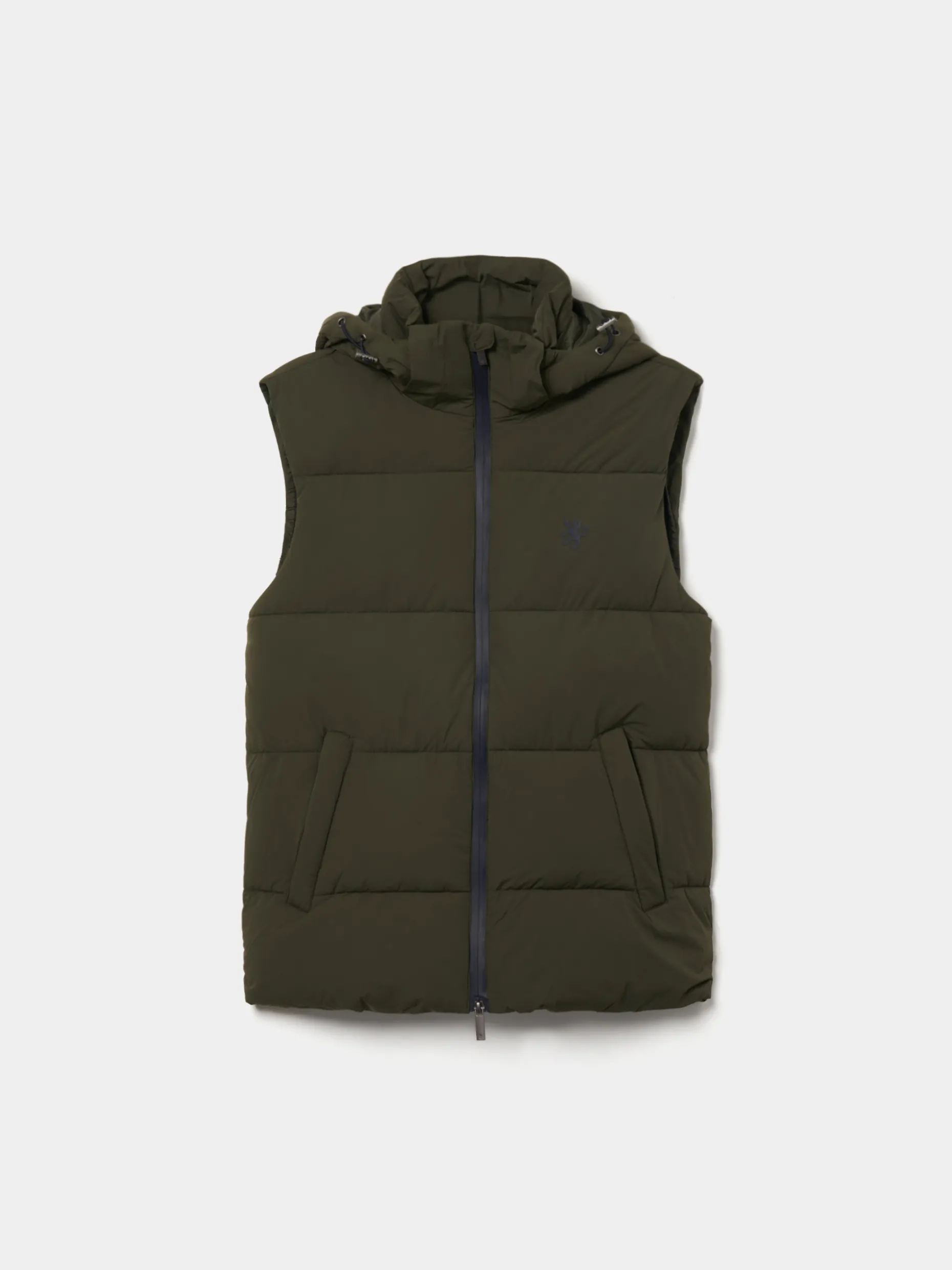 Colete acolchoado com capuz