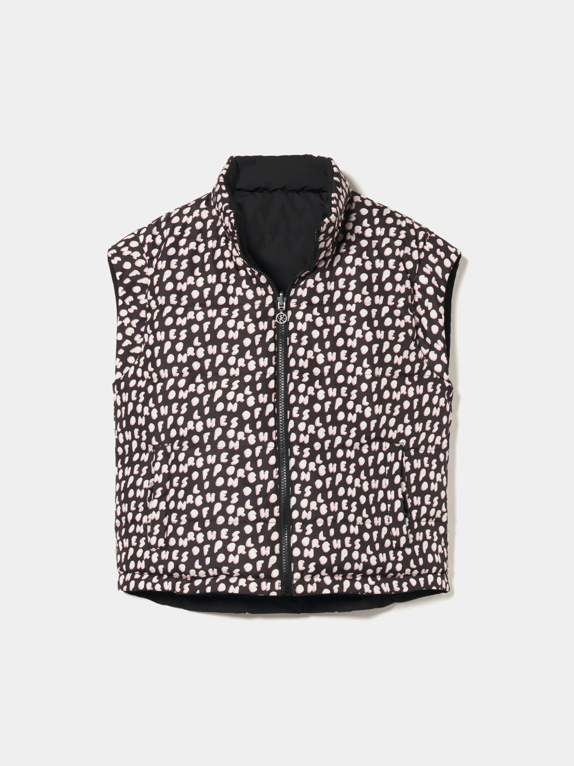 Colete reversível com fecho