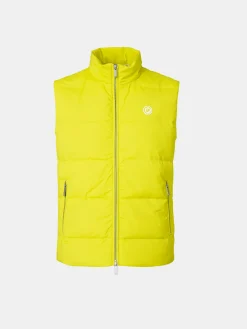 Colete reversível em tecido técnico com bolsos e fecho frontal